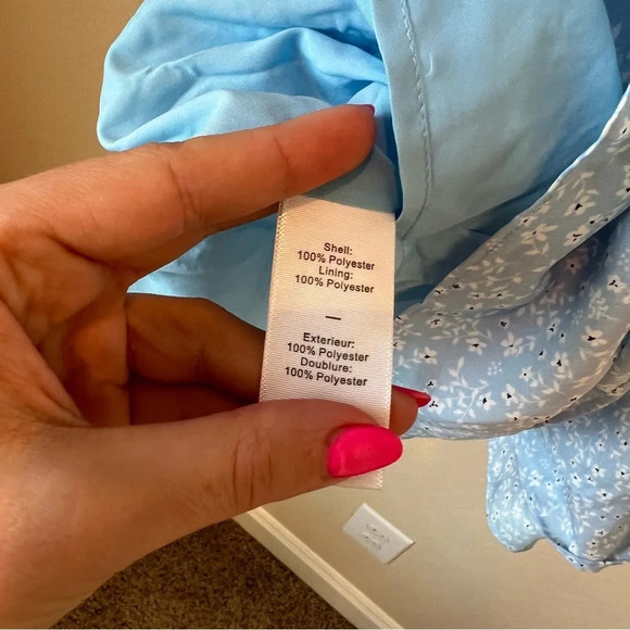 NWT Likely Charlotte Floral Tiered Ruffle Mini Dress in Power Blue - Picture 4 of 6